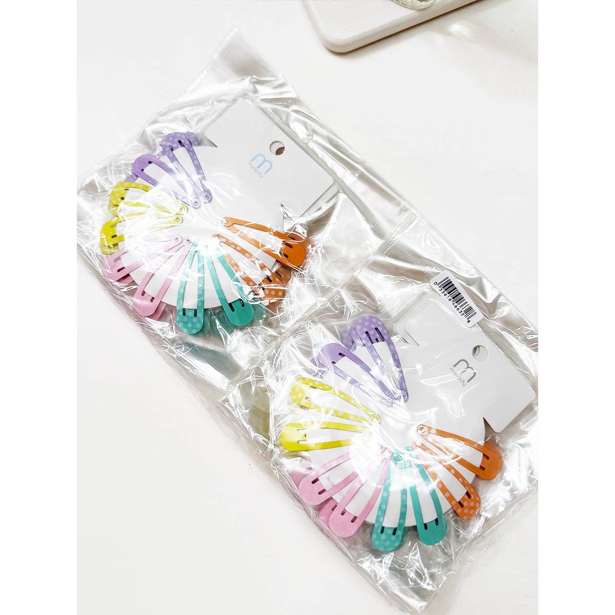 Variety Polkadot and Solid Mixed Snap Clip Set