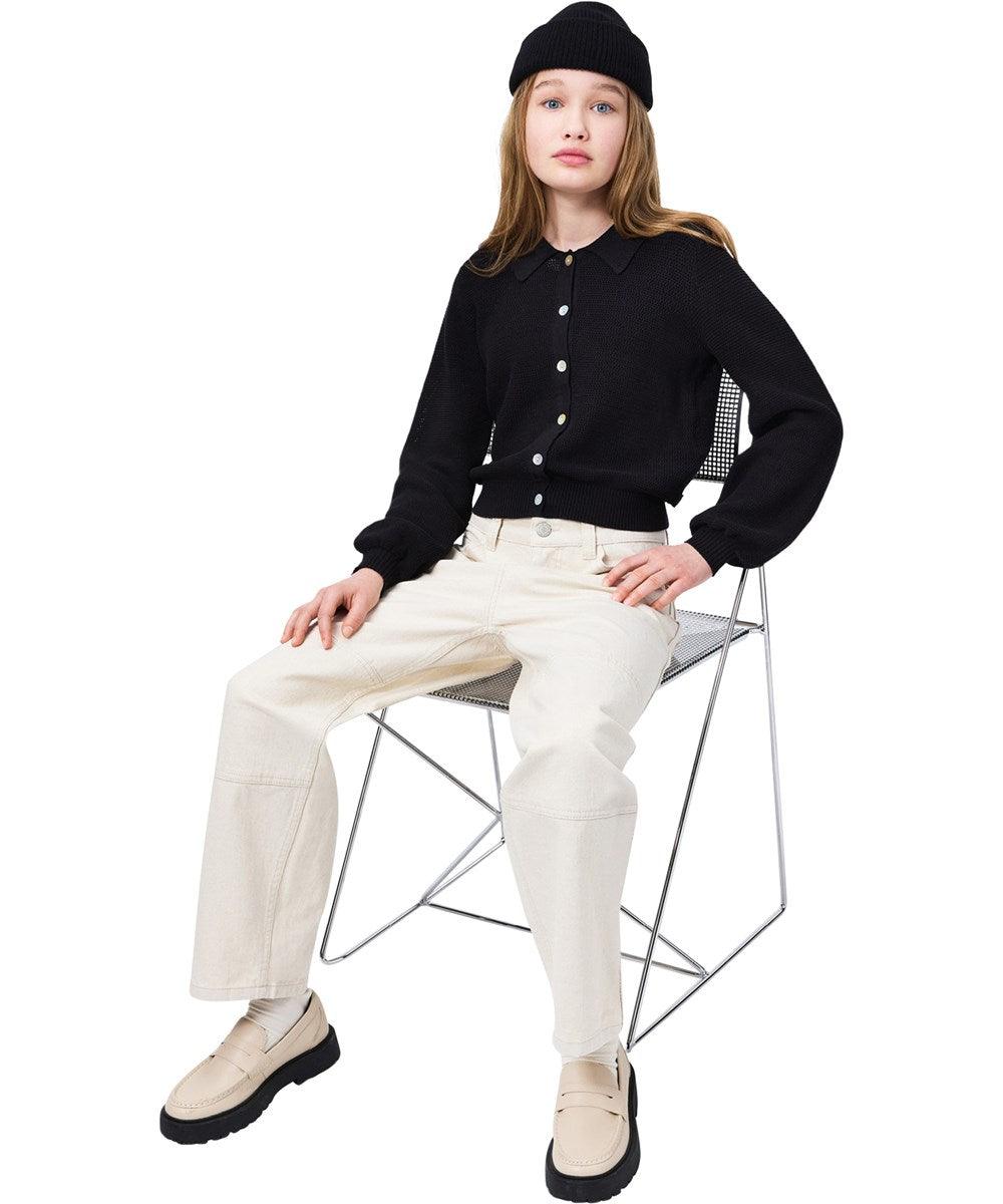 MOLO Guida Black Crocheted Cardigan