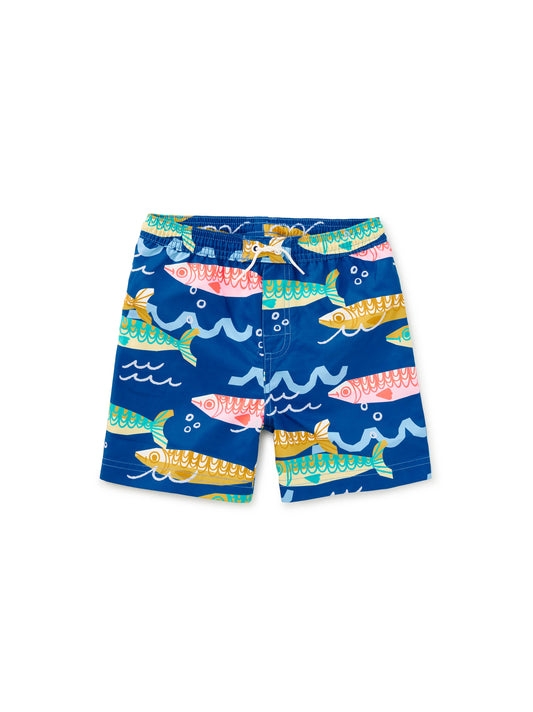Tea Mid Length Swim Trunks | Sardinas Del Mar