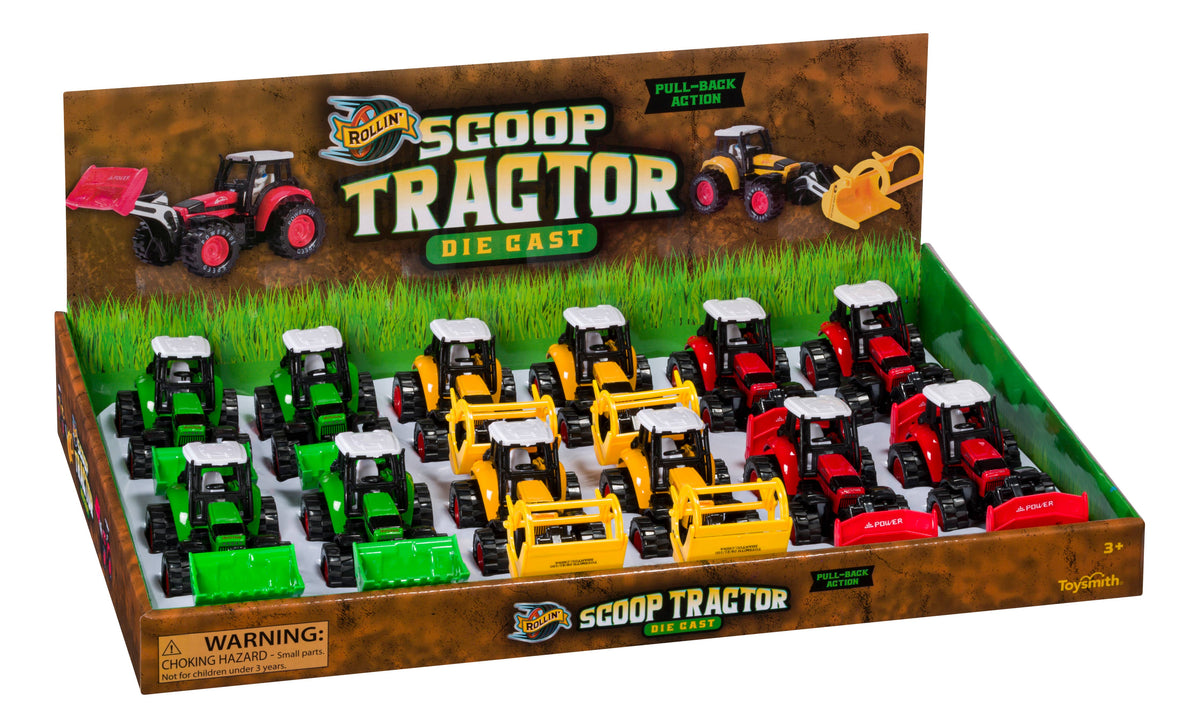 Rollin' Scoop Tractor-Toy Tractor, Farm Toys, Die Cast