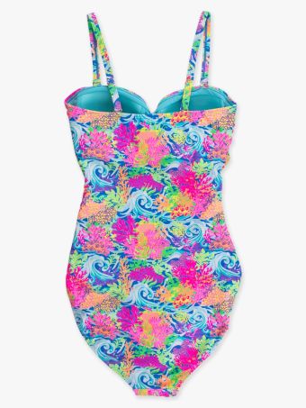 Women's Neon Ocean Coral Bathing Suit