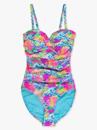 Women's Neon Ocean Coral Bathing Suit