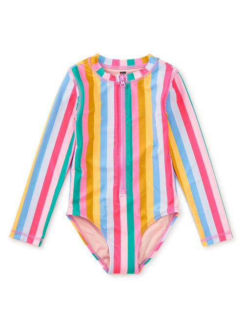 Long Sleeve One-Piece Swimsuit | San Sebastian Stripe