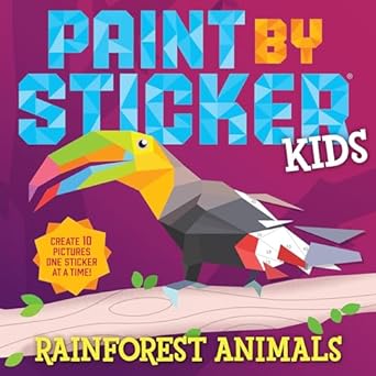 Paint by Sticker, Kids Rainforest Animals