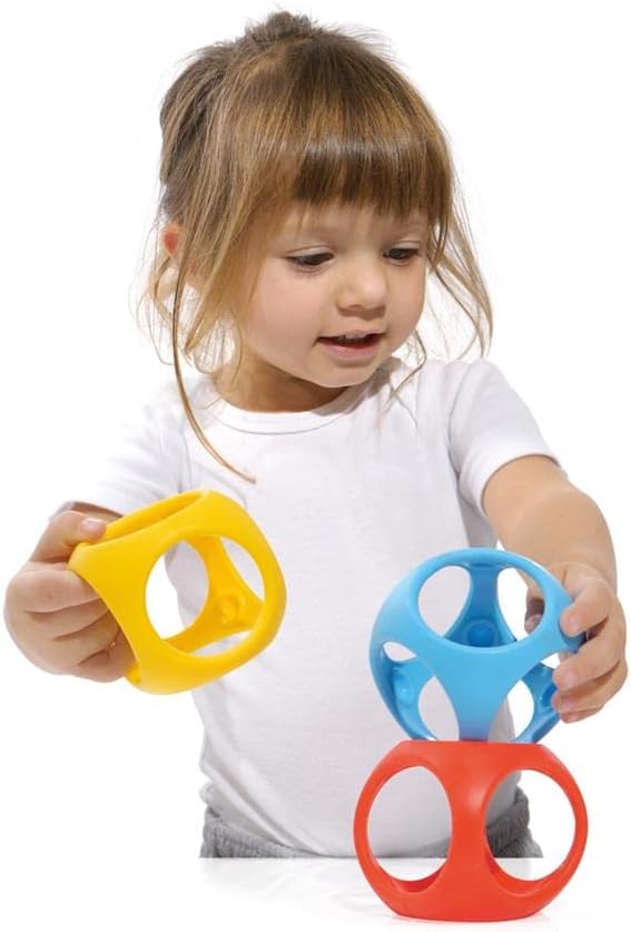 oibo elastic baby ball set | primary colors