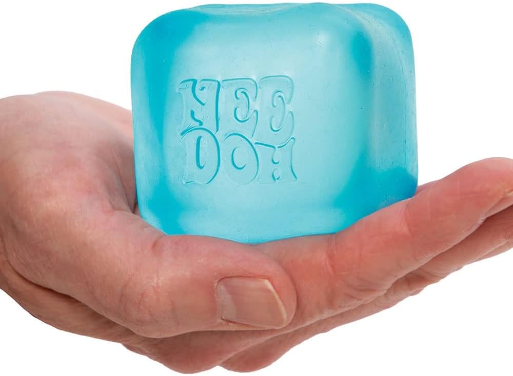 Schylling NeeDoh Nice Cube - Squishy Sensory Stress Ball Fidget Toy In Purple, 2.25 Inch Cube