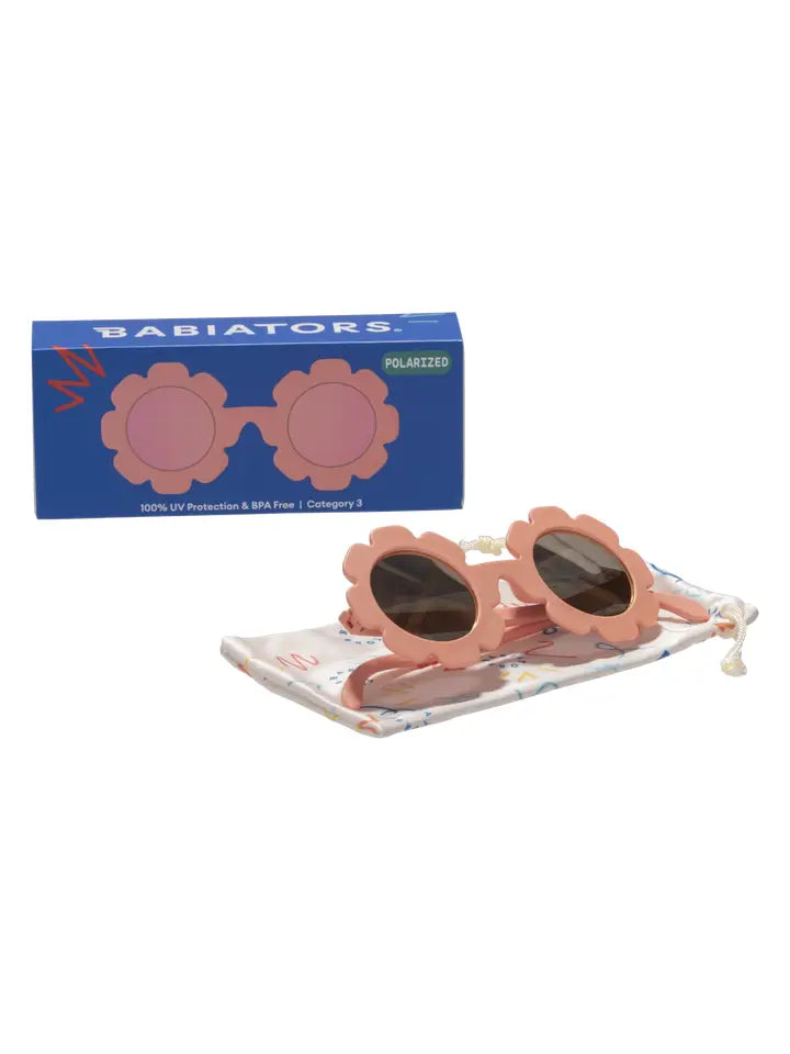 Babiators - Polarized Peachy Keen Flower with Rose Gold Mirrored Lenses