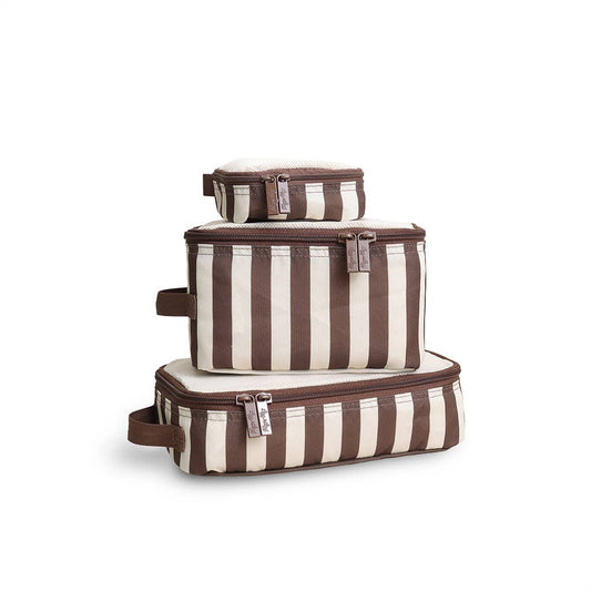 *NEW* Pack Like A Boss™ Mocha Stripe - Packing Cubes
