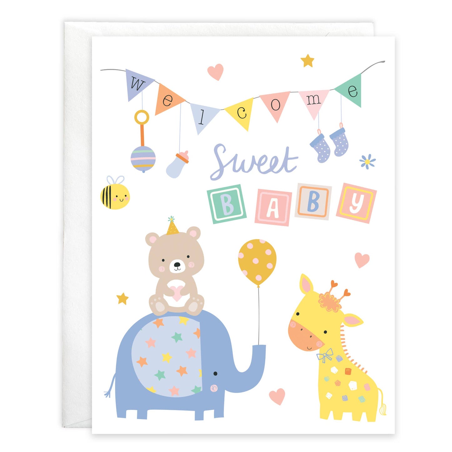Baby Greeting Card - Welcome Baby Friends