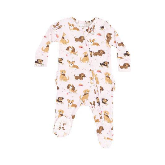 Angel Dear Ruffle Footie | Best Friend Dogs Pink