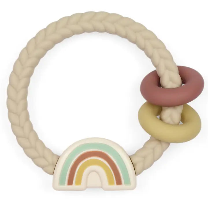 Itzy Ritzy Rattle Teether - Natural Rainbow