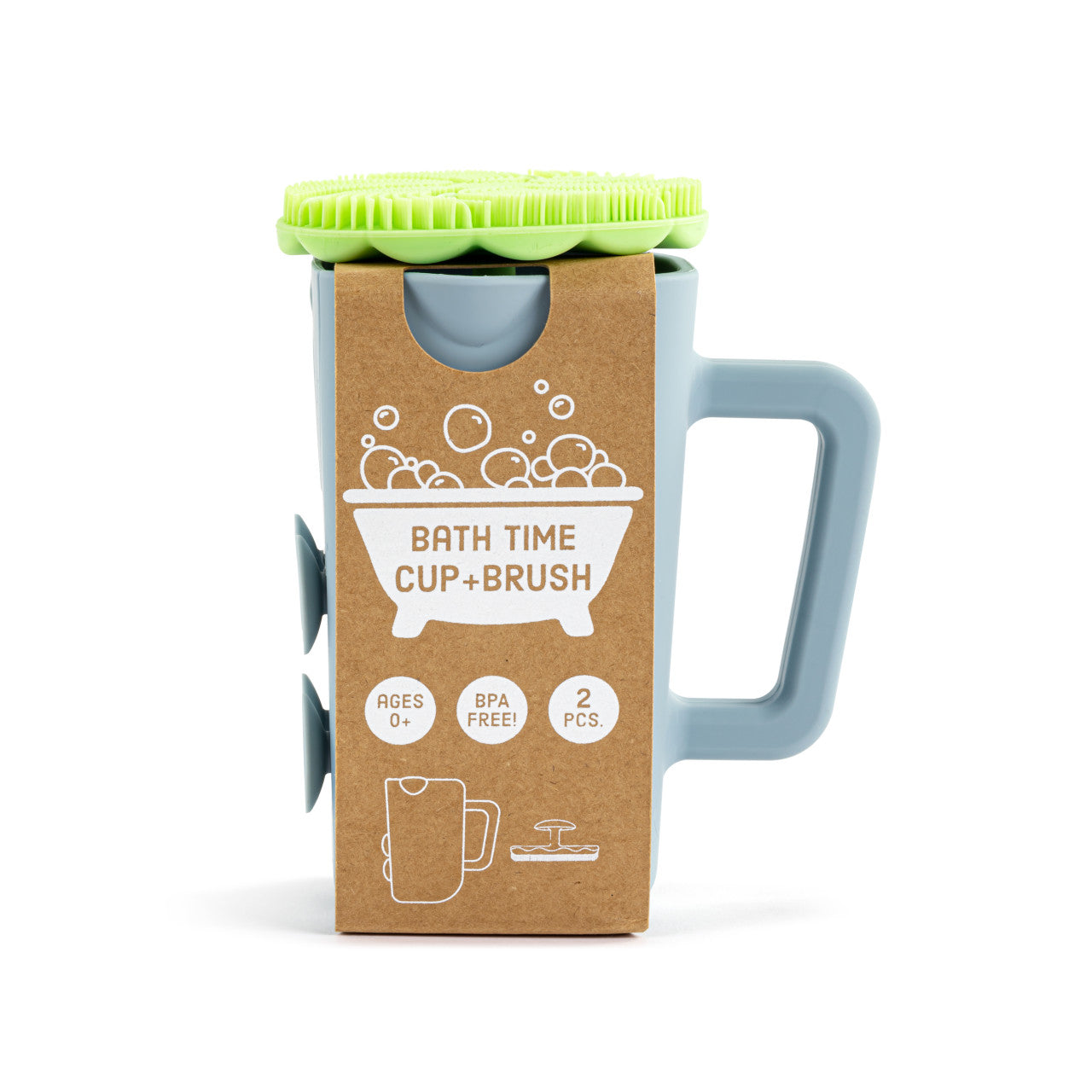 Demdaco Bath Time Brush + Cup Sets