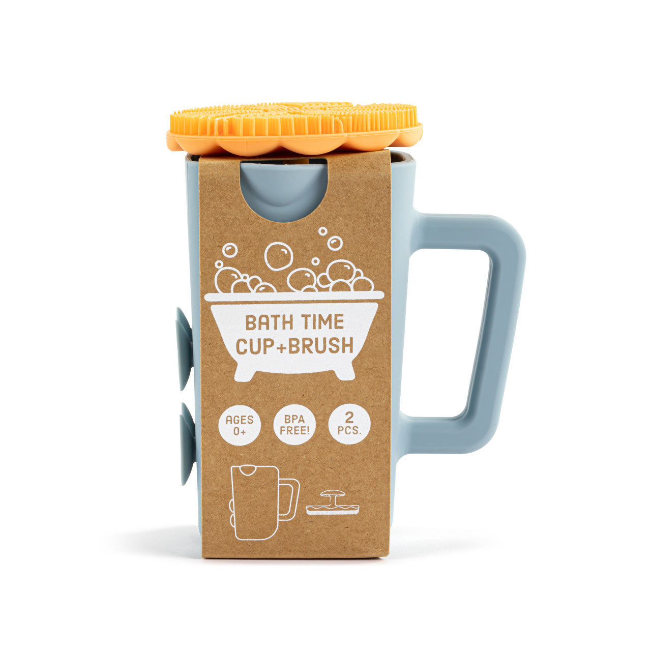 Demdaco Bath Time Brush + Cup Sets