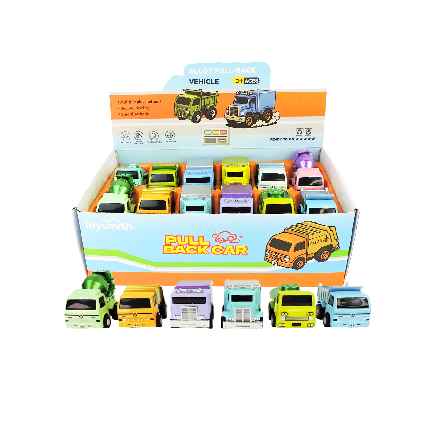 Rollin’ Medium Diecast Pull-Back Metallic Truck