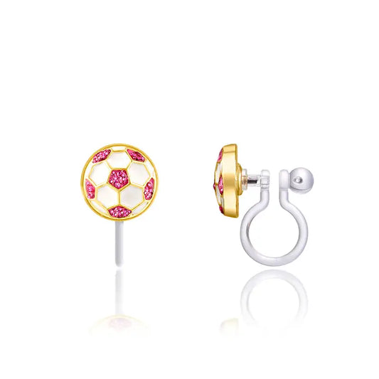 Girl Nation Soccer Clip-On Earrings