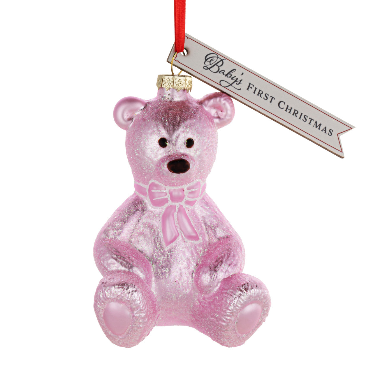 Demdaco Baby's First Christmas Pink Bear Ornament