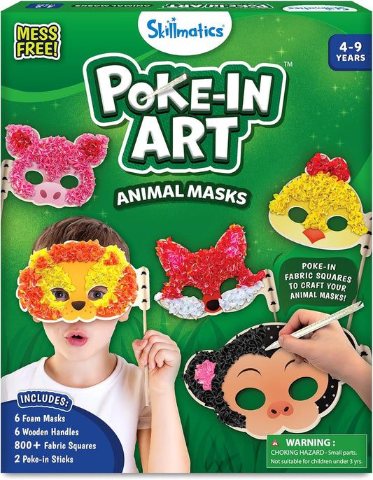 Skillmatics Poke-In Art | Animal Masks