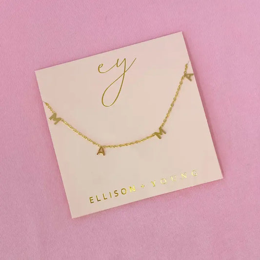 Ellison + Young Gold Plated MAMA Necklace