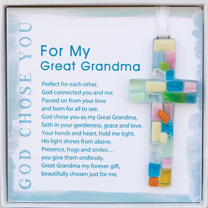 Great Grandma Cross: Handmade Glass