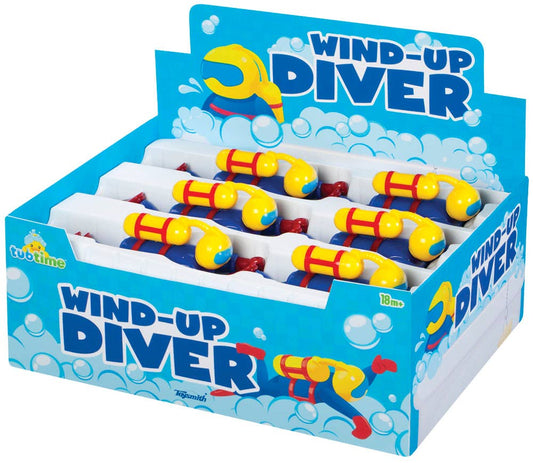 Tub Time - 7.5" Wind Up Diver, Bath, Pool, Beach