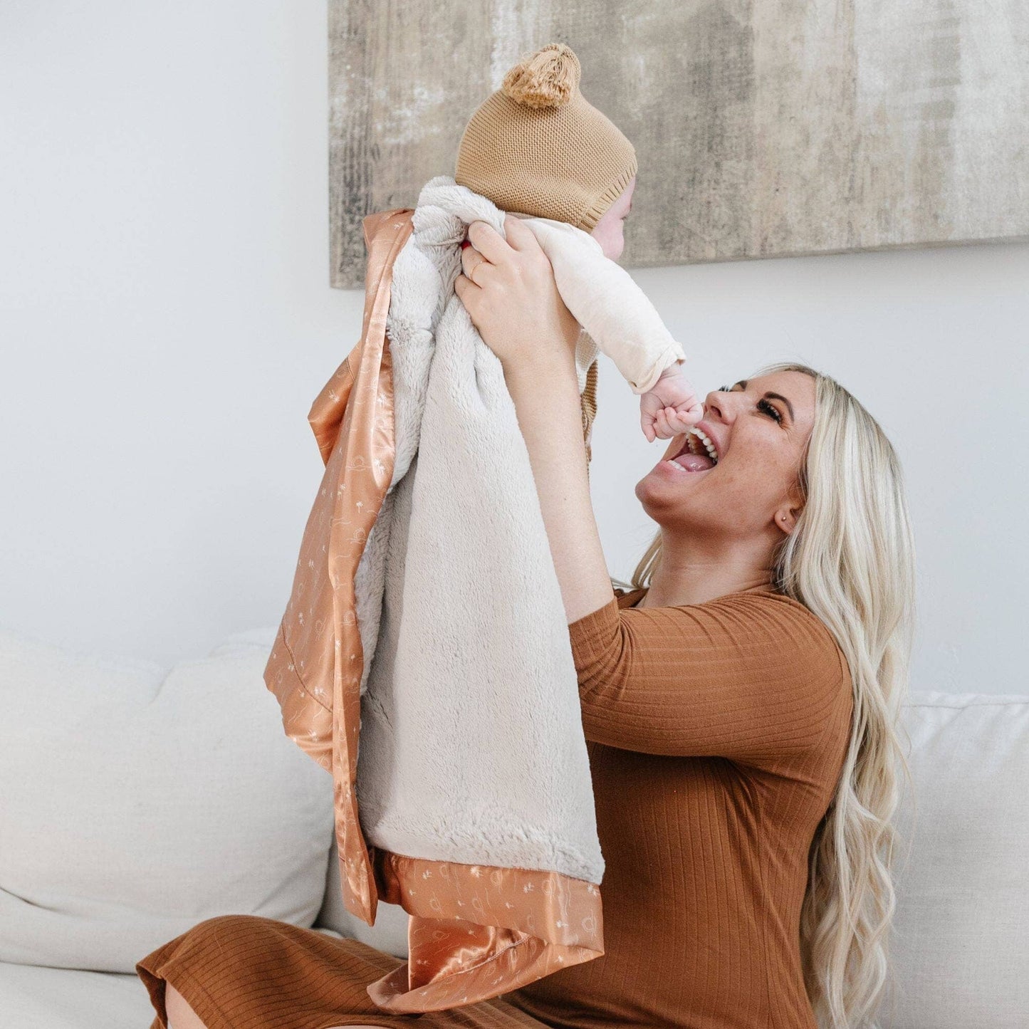 SATIN BACK RECEIVING BLANKETS
