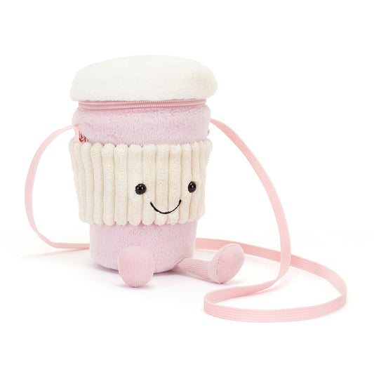 Jellycat Amuseable Pink Coffee-To-Go Bag