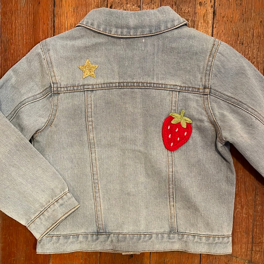 Mud Pie Ruffle Patch Jean Jacket