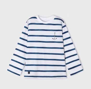 Mayoral Stripe Long Sleeve T-shirt