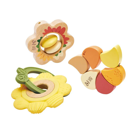 Hape Artful Flowers Rattle Trio