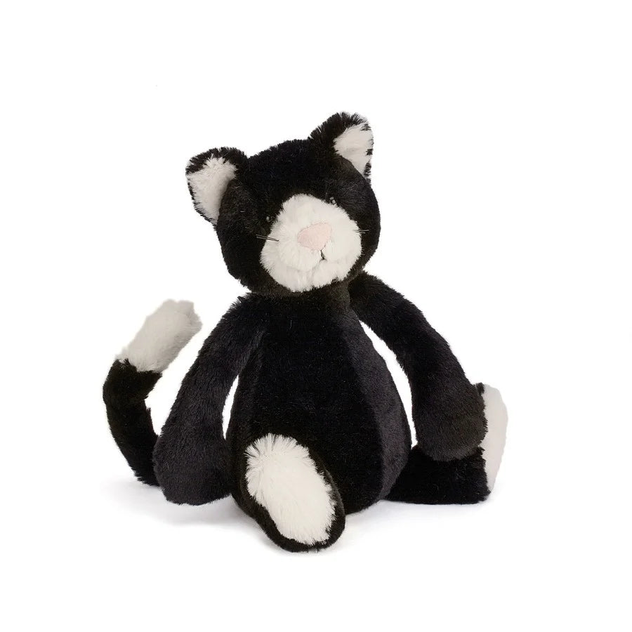 Jellycat Small Bashful Black and White Kitten