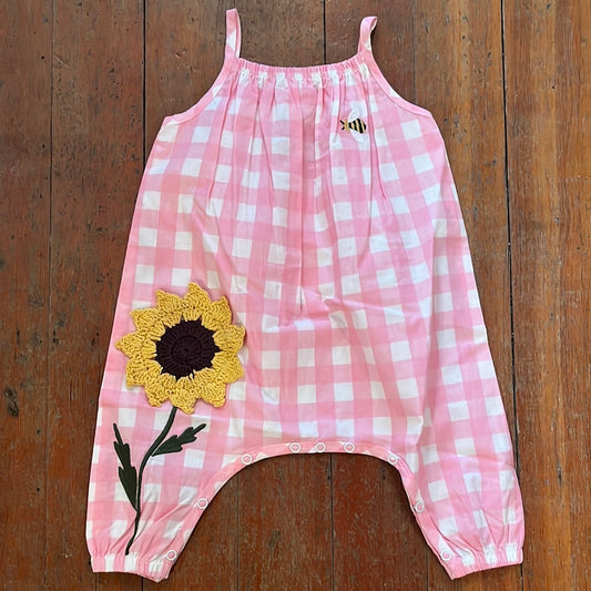 Mud Pie Pink Flower Romper