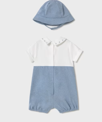 Mayoral Blue Overall Set