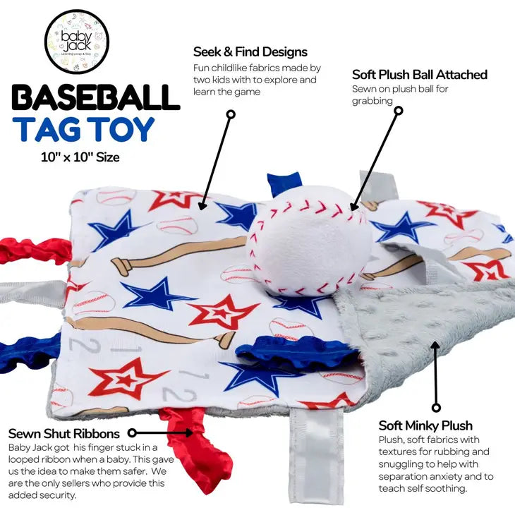 Baby Jack & Company Crinkle Square - Baseball