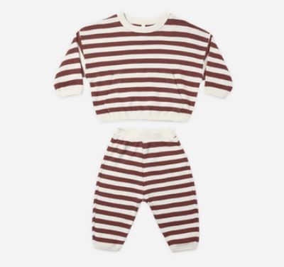 Quincy Mae Slouch Set | Black Cherry