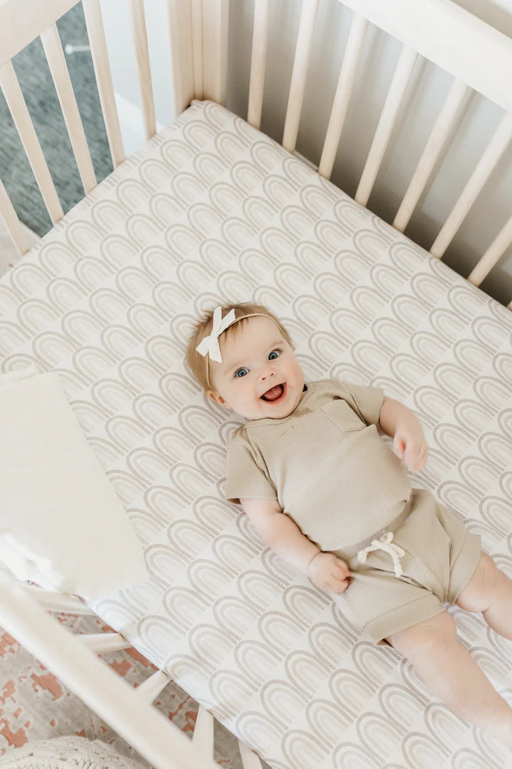 Copper Pearl Bliss Premium Knit Fitted Crib Sheet