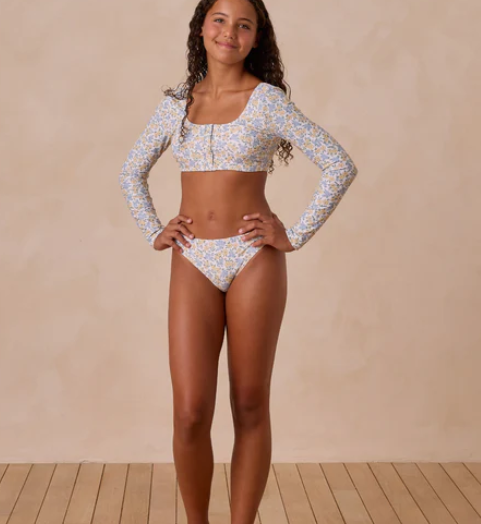 Rylee + Cru Rashguard Bikini Set | Bloom