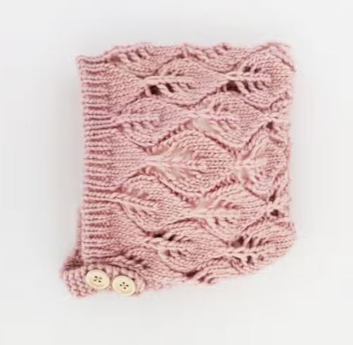 Huggalugs Leaf Lace Bonnet Rosy 0-6 months