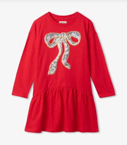 Hatley Holiday Shimmer Bow Dress