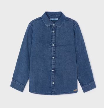 Mayoral Denim Button Down