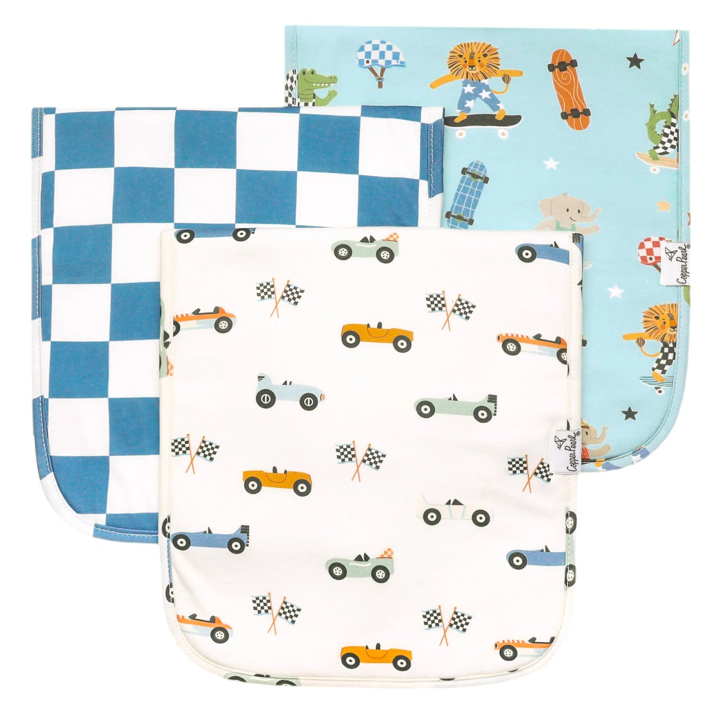 Copper Pearl Burp Cloth 3-Pack | Speedster