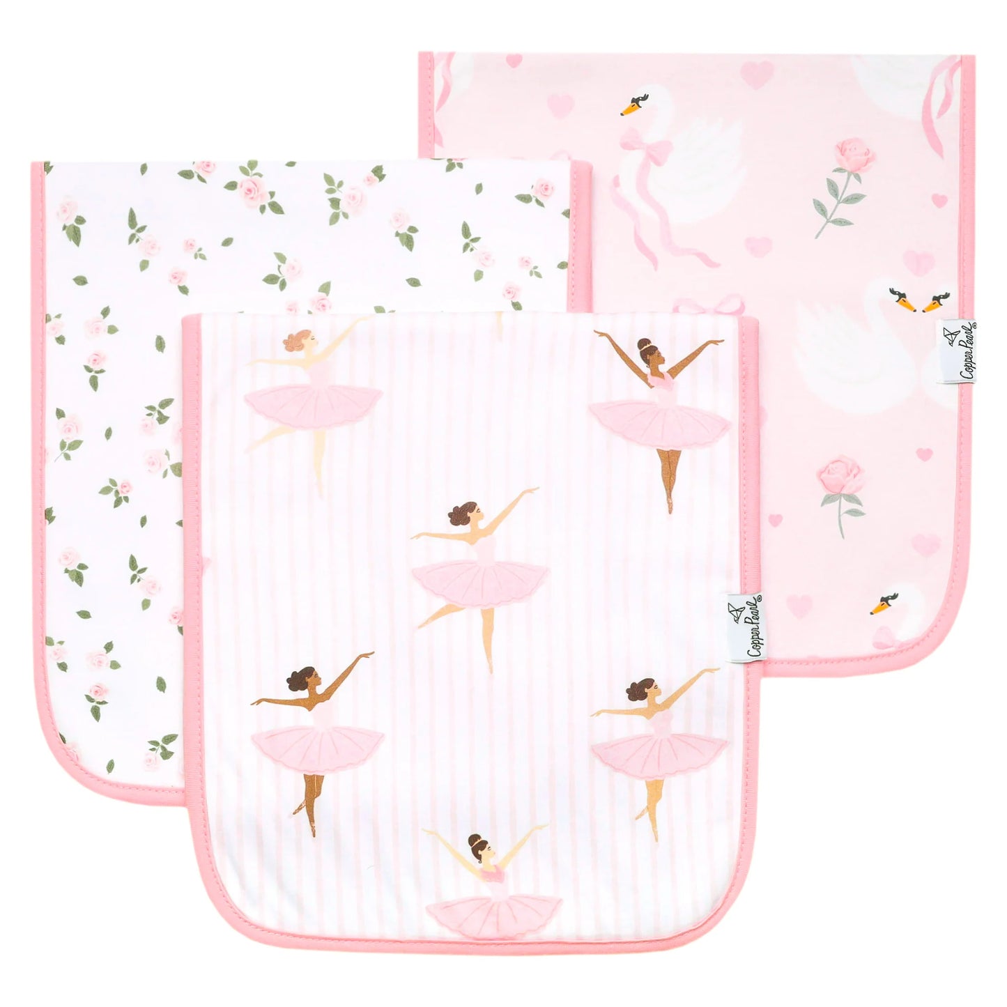 Copper Pearl Burp Cloth 3-Pack | Katerina
