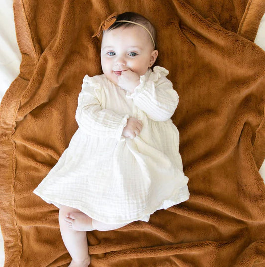 Saranoni Lush Receiving Blanket - Camel