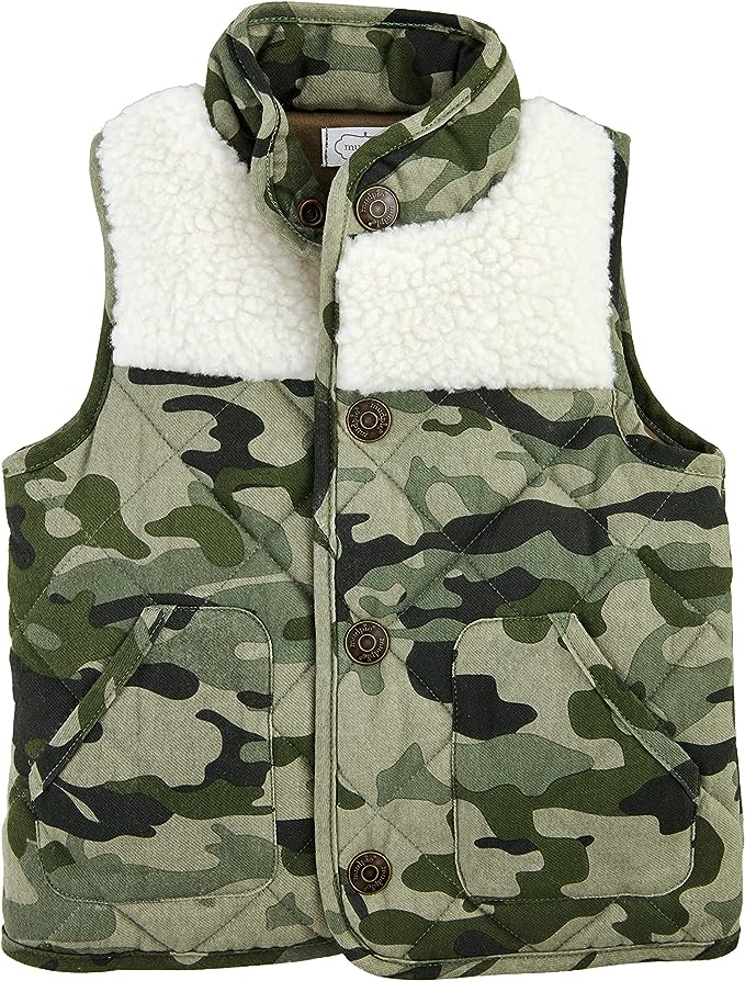 Mud Pie Camo Sherpa Vest