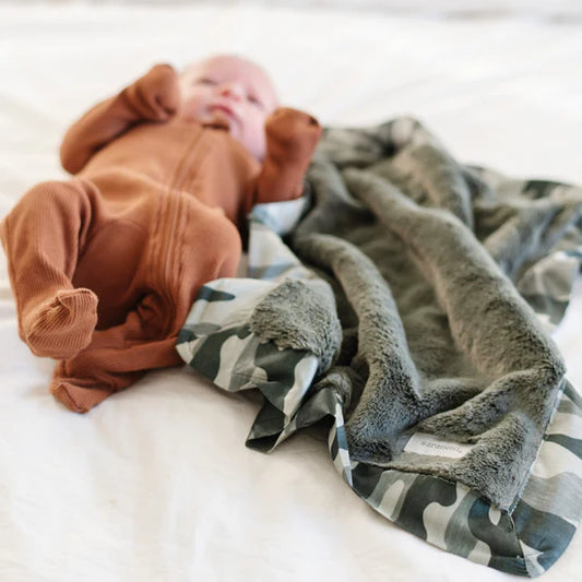Saranoni Mini Blanket Satin Border - Camo