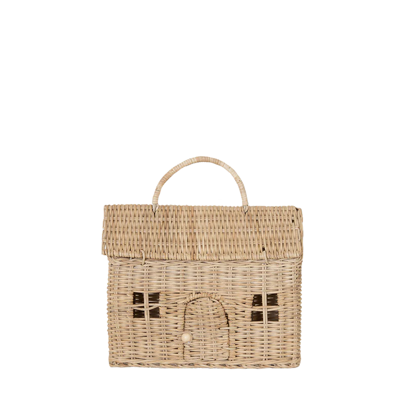 Olli Ella Rattan Casa Clutch | Natural