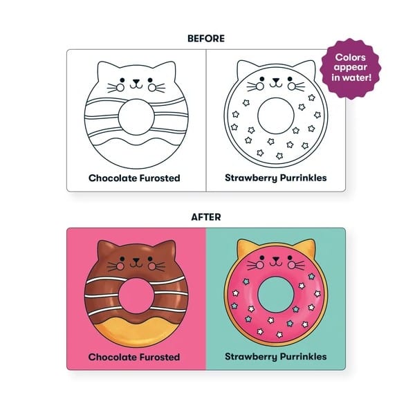 Cat Donuts Color Magic Bath Book
