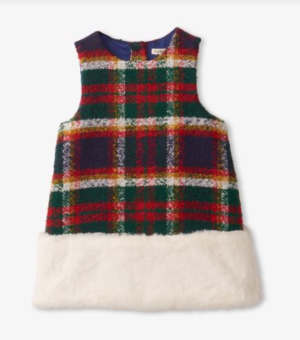 Hatley Celebration Toddler Faux Fur Trim Dress