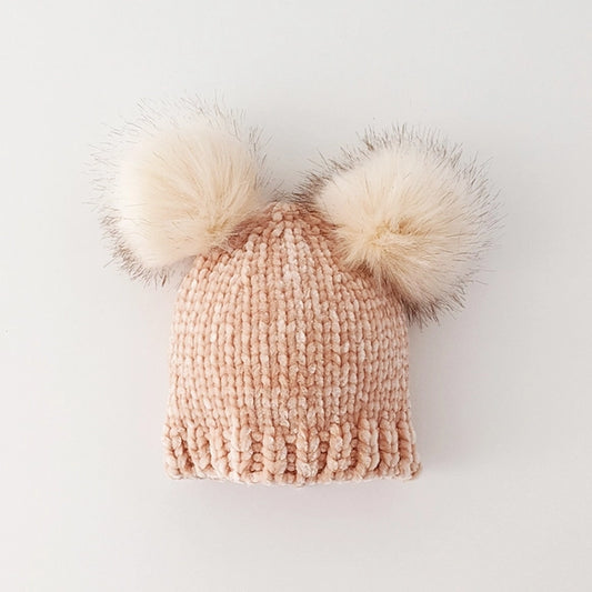 Huggalug Champagne Chenille Beanie Hat