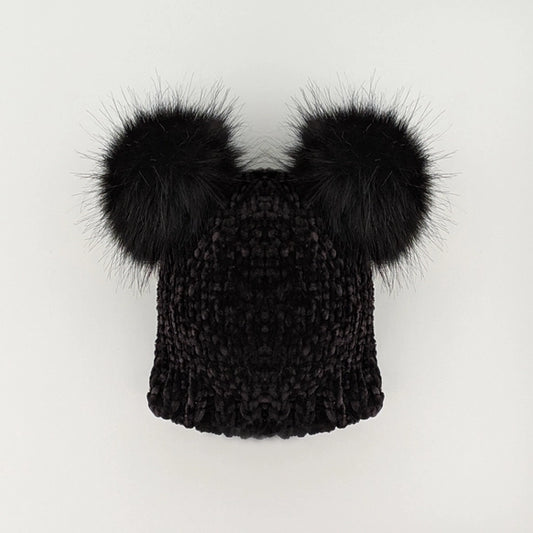 Huggalug Midnight Chenille Beanie Hat