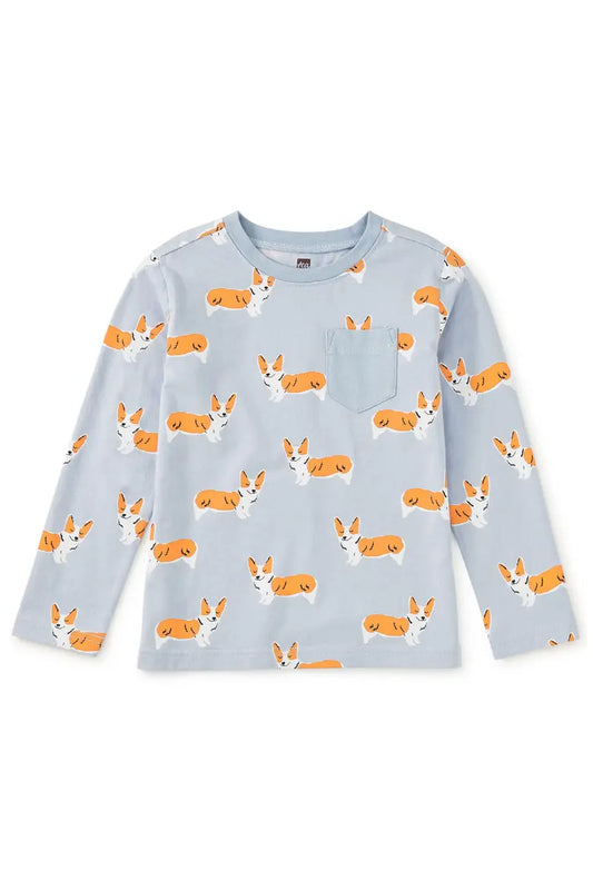 Tea Collection Long Sleeve Tee | Cutie Corgis